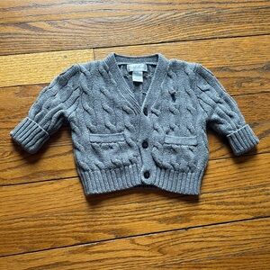 Ralph Lauren Charcoal Knit Baby Sweater 3 months